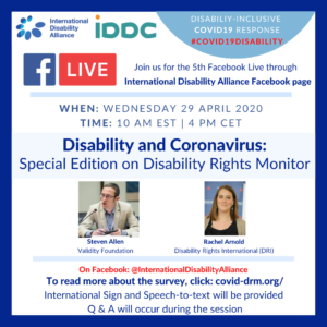 Poster of the Facebook Live - 29 April 2020