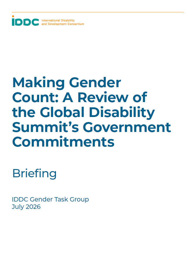 Coverpage of the briefing Making Gender Count